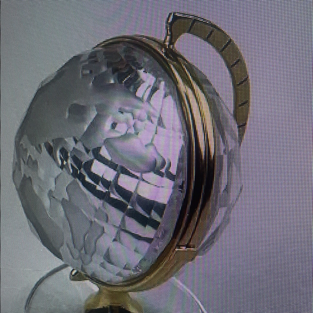 Elegant Silver and Gold Globe Sculpture